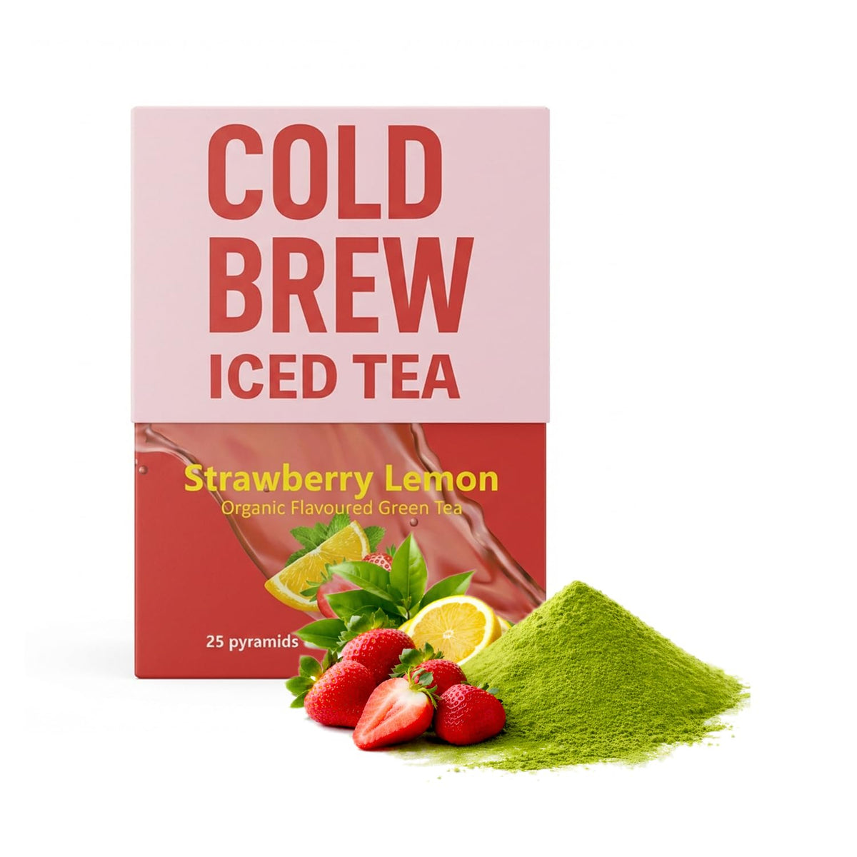 Harmony - Strawberry Lemon Cold Brew with Matcha 25 BAGS - 12 PACK CASE