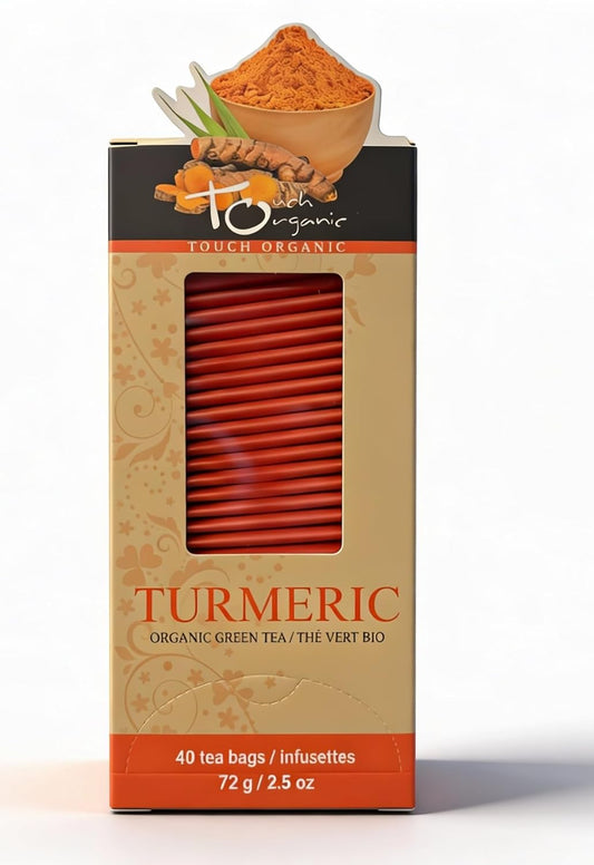 Touch Organic - ORGANIC TURMERIC GREEN TEA 40 bags - 12 PACK CASE