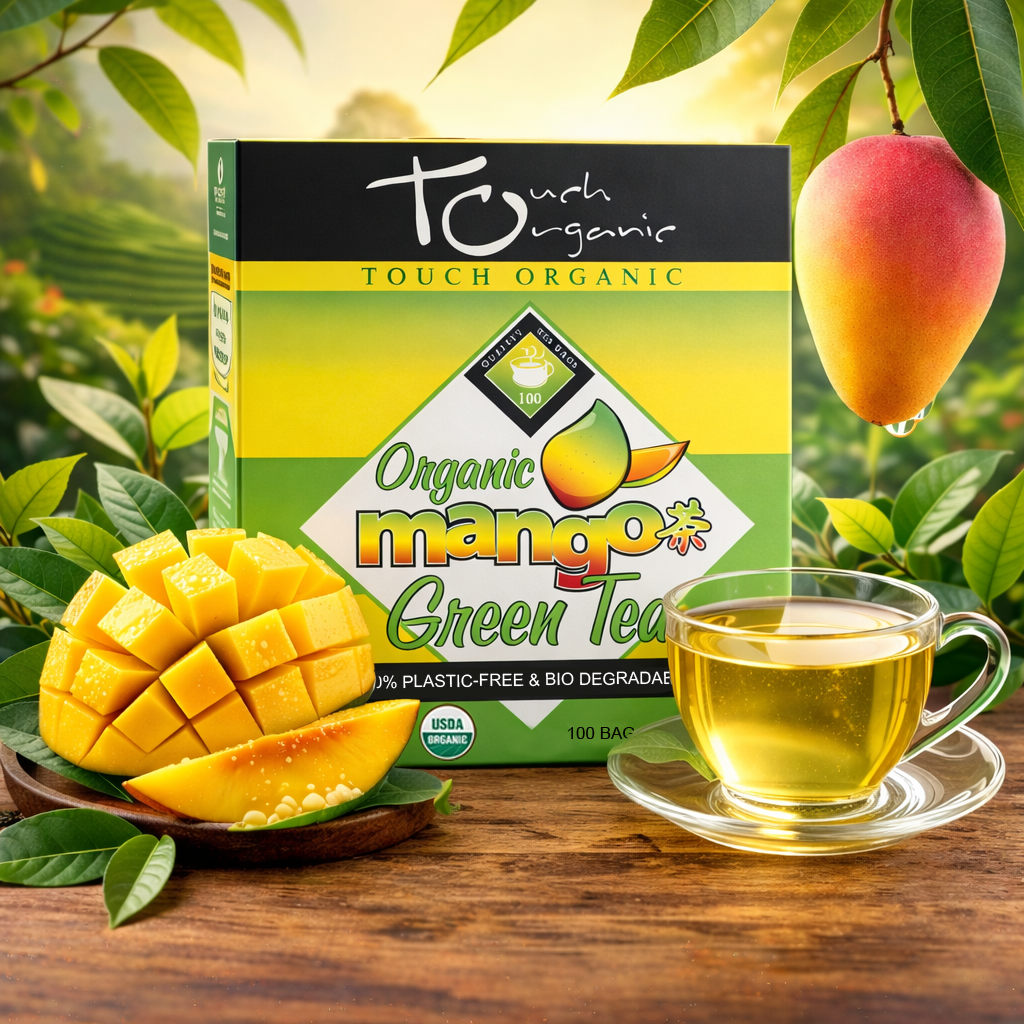 Touch Organic MANGO GREEN TEA 100 bags - Single Pack