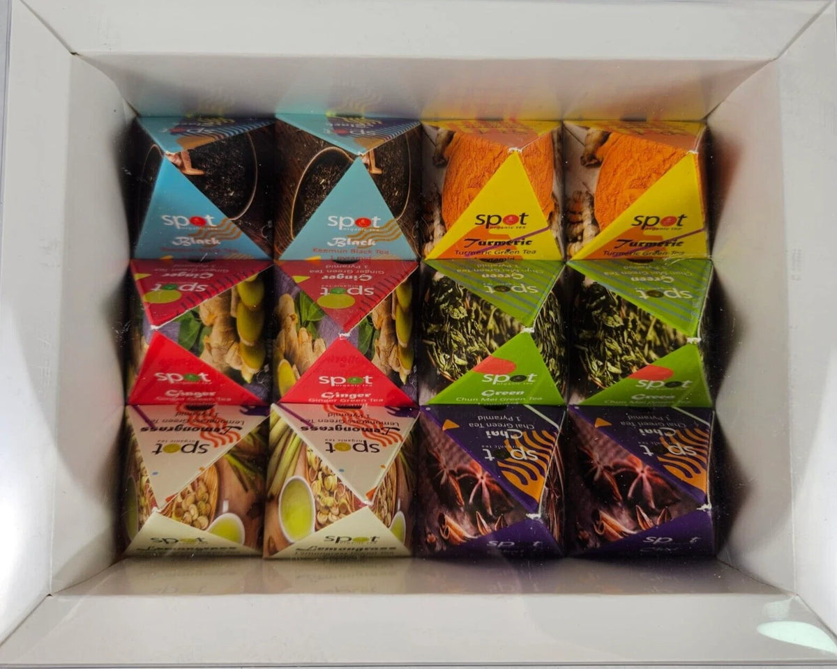 Spot 12 Organic Tea Blend Pyramids – Variety Collection - single pack