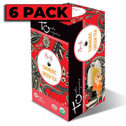 Touch Organic - Body Boost Turmeric Green Tea 20 bags - 6 PACK CASE