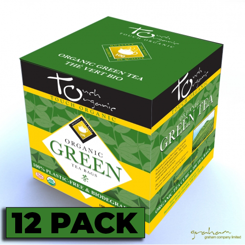 Touch Organic - ORGANIC GREEN TEA 100 bags - 12 PACK CASE