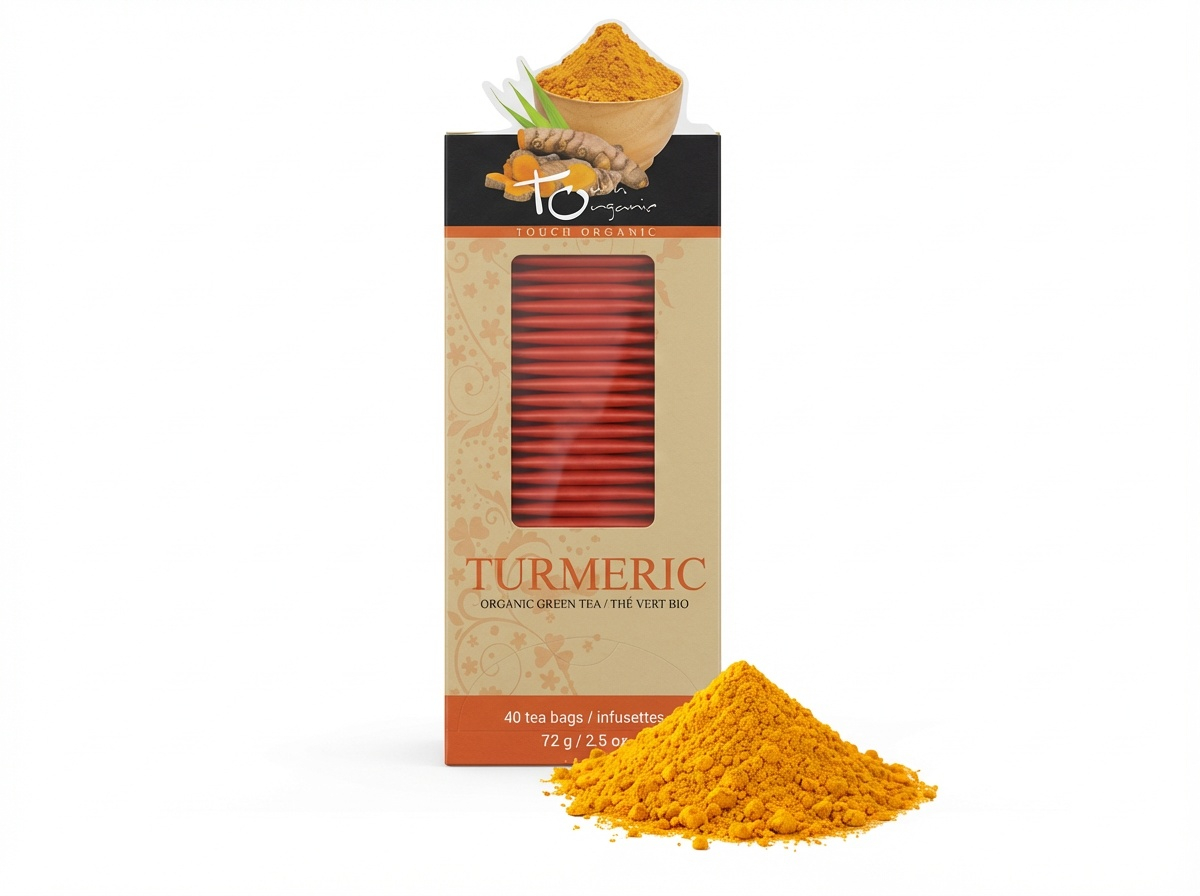 Touch Organic - ORGANIC TURMERIC GREEN TEA 40 bags - 2 PACK